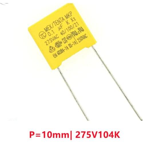 20PCS PITCH 10mm 275V104K 0.1UF MPX104KV 275VAC X2 safety capacitor TC