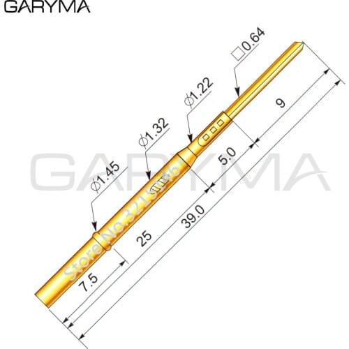 100Pcs RL75-4W Test Probe Pogo Pin Receptacle Length 39.0mm Tool