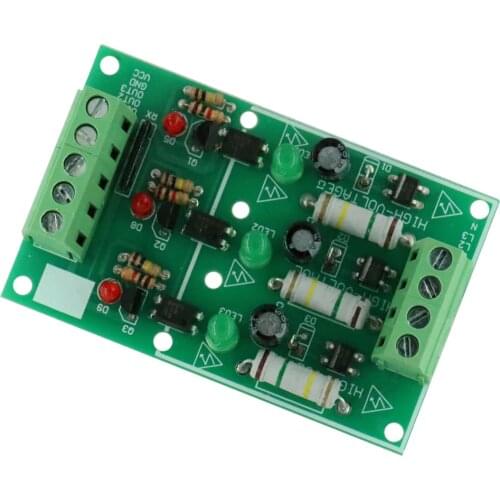3 Channel Optocoupler Isolation Module AC 220V Isolated Board Testing Module No PCB Holder AC Detection Module