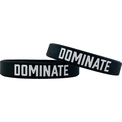 300pcs Motivational DOMINATE Silicone Bracelets Rubber Wristbands Free Shipping by DHL