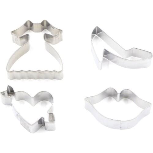 4Pcs/Lot Stainless Steel Home Kitchen Cake Stand Tools Multi Shapes Option Soap Mold Cookie Cutter Free Shipping Wholesale