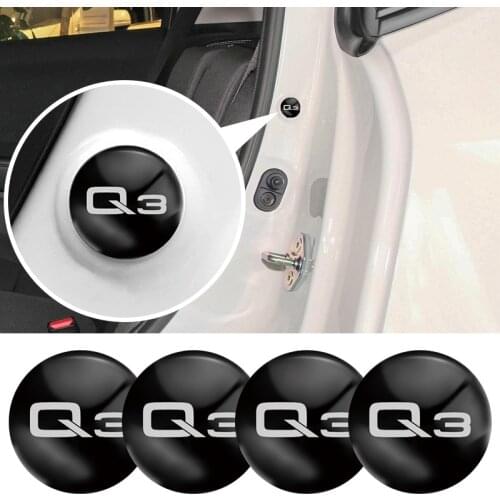 4Pcs Silicone Door Shock-Absorbing Anti-Noise Gasket Sticker For AUDI Q3 2010-2021 Shockproof Cushion Stickers Auto Accessories