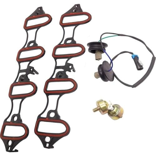 5PC Knock Sensor Harness Intake Manifold Gasket Kits for GMC Silverado Sierra Yukon 12601822 89060413