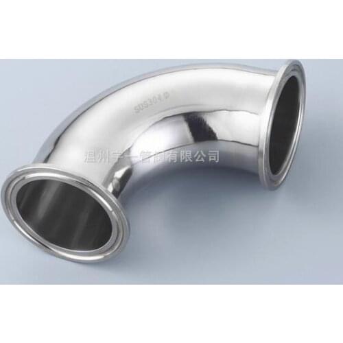 Free shipping 1'' 25mm Tri Clover Compatible 90 degree Elbow SS 304