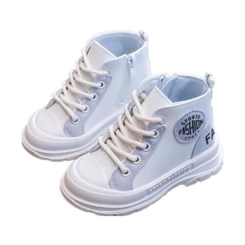 Kids boots 2021 spring autumn new British style Martin boys boots leather shoes short boots fashion single boots children shoes