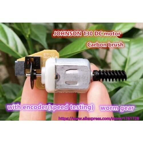 Brand new 20*27mm JOHNSON 130 micro DC motor with 2-phase STM32 encoder carbon brush motor with worm gear