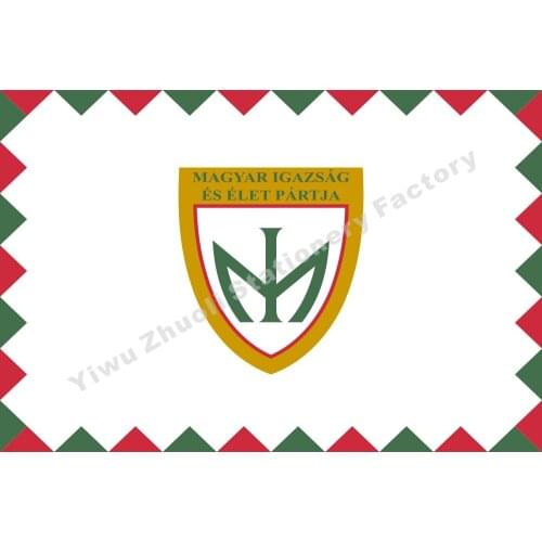 Hungary Justice and Life Party Flag 144X96cm (5x3FT) 120g 100D Polyester Double Stitched High Quality Banner Free Shipping