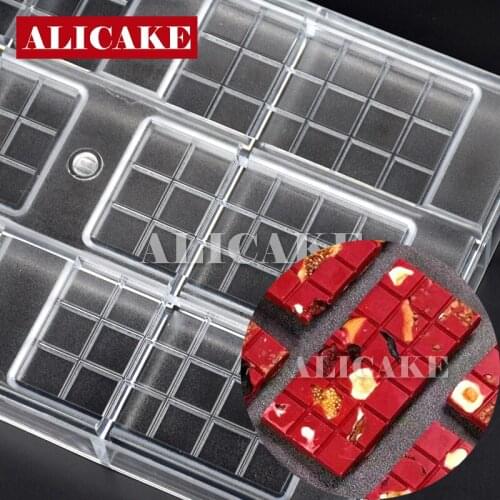 6 Cavity Polycarbonate Chocolate Mold Classic Candy Bar Confectionery For Chocolates Molds Commercial Baking Pastry Tools