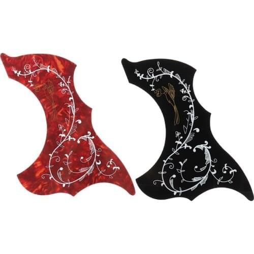 Hot Sales Black Red Acoustic Guitar Hummingbird Pickguard Scratch Plate Pick Guards Protect Sticker Guitar Accessories