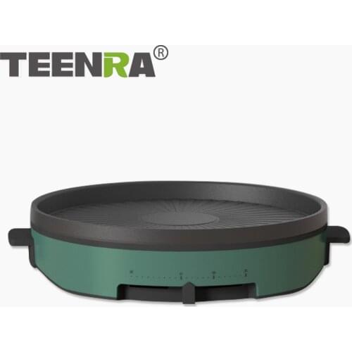 TEENRA BBQ Grill Household Kitchen Appliances Barbecue Grill Electric Hotplate Smokeless Grilled Meat Pan Kitchen Accessories