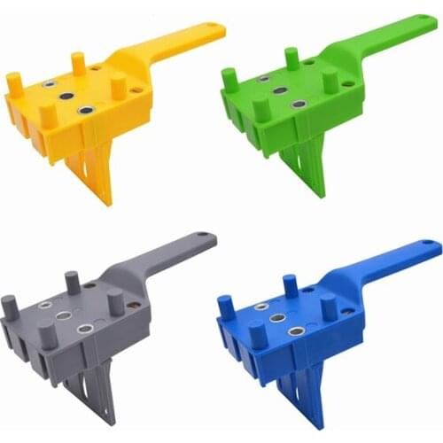 Pocket Hole Fixture Kit Woodworking Straight Hole Locator Drill Bit Aluminum Alloy Hole Puncher DIY Woodworking Tools
