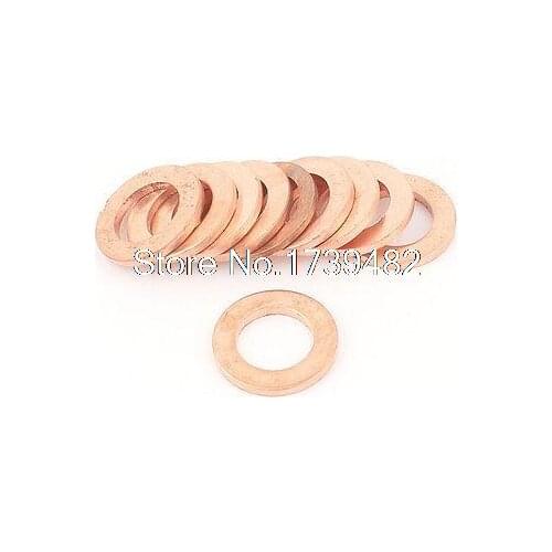 10Pcs 12mmx20mmx2mm Copper Crush Washer Flat Seal Ring Gasket