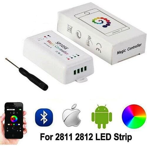 SP107E SP601E Musik Controller In Mic Dual Signal SP105E Bluetooth SP108E Wifi APP WS2812B WS2811 SK6812 Pixel Band DC5V-12V-24V