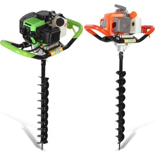 Gasoline Ground Drilling Rig Home Small Hand Held Planting Trees Ice Digging Machine Agricultural Drilling Punch Ice Drill Tools