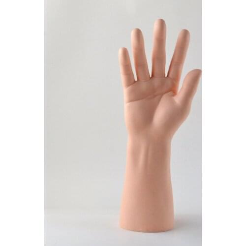 New 1Pc Men Mannequin Hand Wrist Ring Watch Display Base Male Gloves Model Skin Painting 14inch