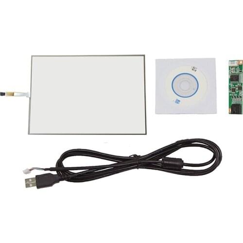 17inch Film to Film 4Wire 355 x 288mm 4：3 Resistive Touch Screen Panel With USB Controller Card Kit