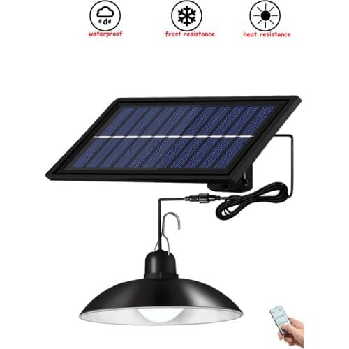 Retro Lampshade Solar Pendant Chandelier solar Outdoor Light Waterproof Emergency Security Light Wall Lamp For Yard Garden Stree