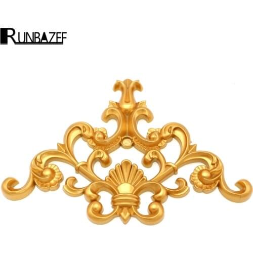 RUNBAZEF Imitation Wood Carving The Wall The Ceiling The Bridge Plastic Craft Wedding Decoration Home Decor Figurine Miniature