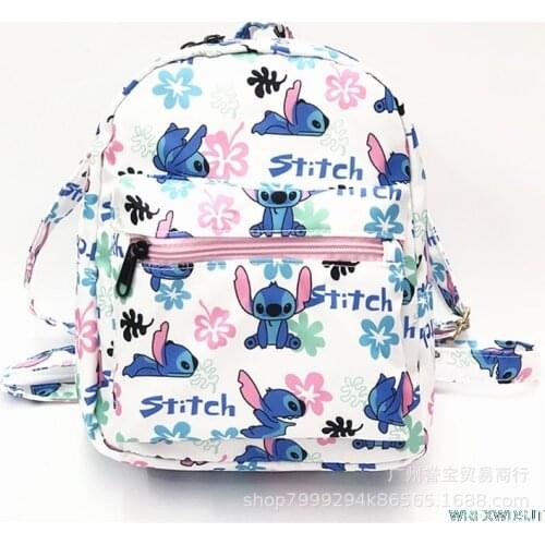 Cartoon Stitch Backpack Cute Micky Mouse Backpack High Quality PU School Bag Travel Bag For Girls Gift