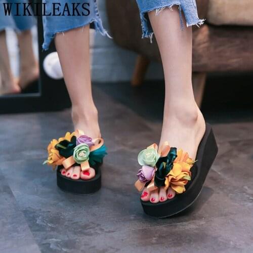 Summer Slippers Womens Slippers Outdoor Platform Shoes High Heel Slippers 2020 Fashion Wedges Shoes for Women Designer Slides