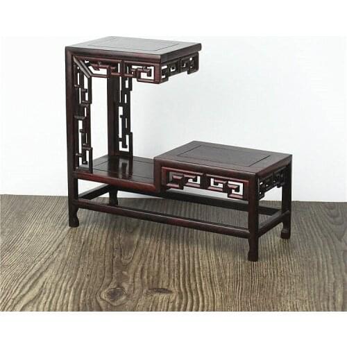 Red Acerbic Wood Rosewood curio antique antique teapot jewelry ornaments shelf stone mahogany base level diving platform