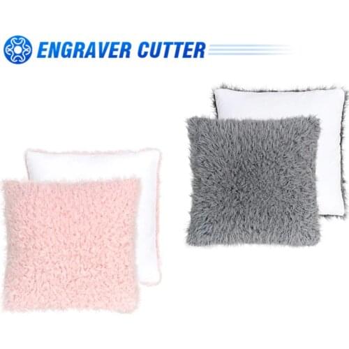 Super Soft Plush Long Wool Faux Fur Cushion Pillow Cases Pink Grey Bedroom Decor 40×40cm