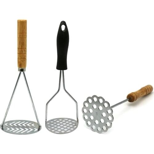 Potato Masher Stainless Steel Pusher With Broad Mashing Plate For Smooth Mashed Potatoes Fruit Vegetable Tools Press Crusher