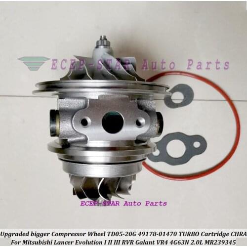 Upgrade Big TD05-20G 49178-01470 MR239345 TURBO Cartridge CHRA For Mitsubishi Lancer Evolution I - III RVR Galant VR4 4G63N 2.0L