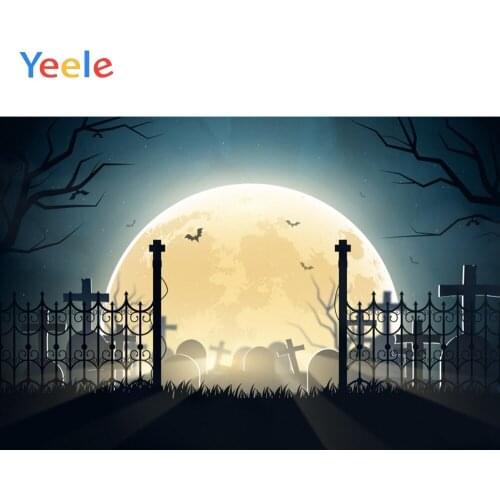 Yeele Photozone Photocall For Halloween Party Grave Moon Cross Photography Backdrops Photographic Backgrounds For Photo Studio