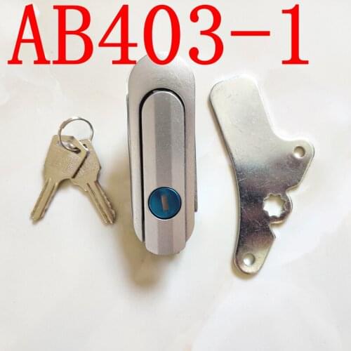 AB403-1 87x28mm Zinc Alloy Plane Lock with Key Safety Industrial Distribution Box Plane Lock Mailbox Flat Steel Cabinet Lock
