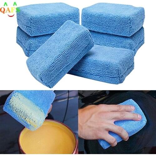 1/3Pcs Microfiber Car Washing Sponge Automobile Cleaning Cloths Car Wax Polishing Pad 12cm*8cm*4cm