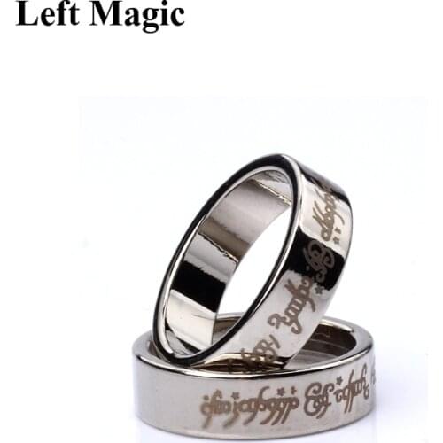 1 pcs Strong Magnetic Magic Ring magnet ring coin magic tricks Finger decoration magician ring magie close up magia B1036