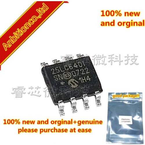 10pcs 100% new original 25LC640-I/SN 25LC640A-I/SN 64K 64K SPI Bus Serial EEPROM SOP8 in stock