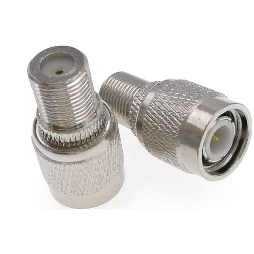 10pcs TNC Male Plug To F TV Female Jack Center RF Coaxial Adapter Connector