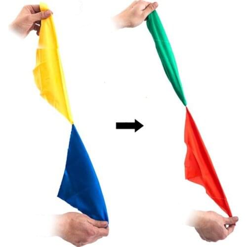 Free shipping,10 pcs/lot Color Changing Silk-Magic Trick,stage/closeup,magic tricks,fire,props,comedy