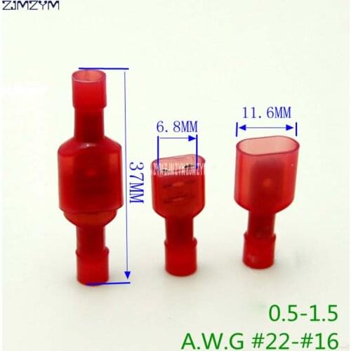 10pcs Splice Terminal Spade fork connector kit Wire Copper Splice Connector Insulated Cord Pin End Terminal FDFN ( MDFN ) 1-250