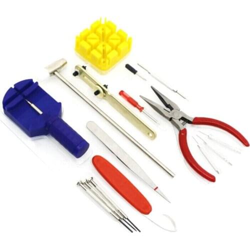 High Quality 16PCS Watch Case Opener Repair Tool Spring Pins Remover Battery Kit