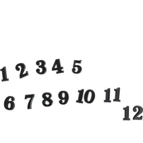 New 20Sets 1.5CM Plastic BLACK COLOR Arabic Numbers for DIY Quartz Clock Accessories