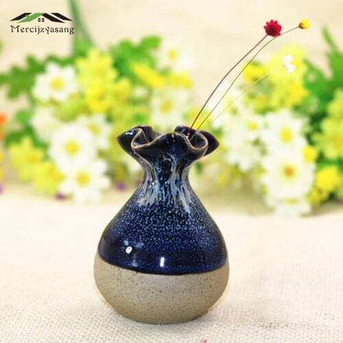 3Pcs/lot Mini Flowers Vases Table Centerpiece Plant Vase Ceramic Art Tabletop Flower Holder for Home Decoration Best Gifts G078