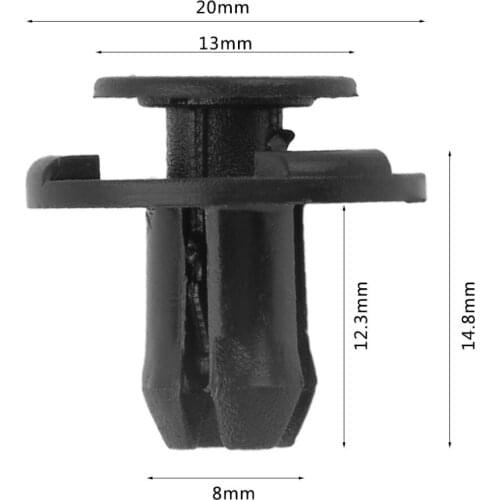 50pcs 11619 8MM Plastic Car Interior Trim Card Panel Fixed Clamp Door Fastener Buckle for for Infiniti Dropship