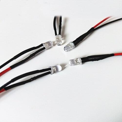 8MM Lamp Beads with 20CM Bonding Wire 12V F8 LED Light Emitting Diode Signal Light Indicator 100pcs