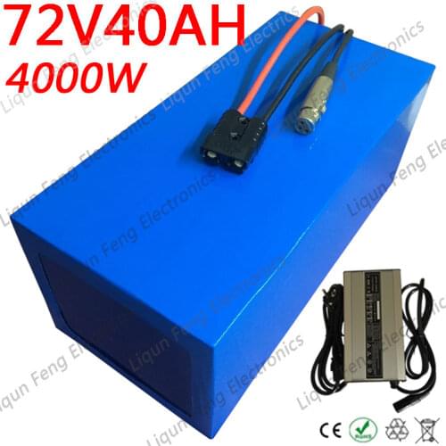 72V Electric Bike Battery Pack 72V 3000W 2000W Electric Scooter Battery 72V 20AH 25AH 30AH 35AH 40AH Lithium Batttery+5A Chrger