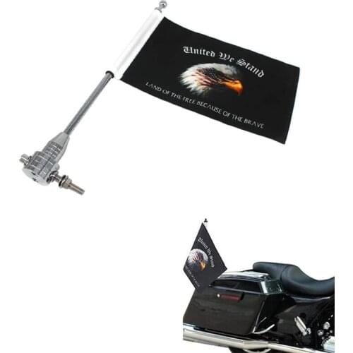 Motorcycle Accessoried Adjustable Decoration Flag Pole Mount Flag for Honda Goldwing CB VTX CBR Yamaha