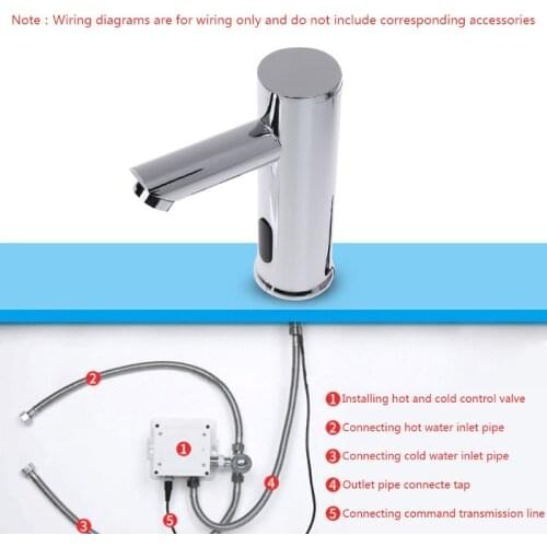 Bathroom Automatic Infrared Sensor Sink Faucet Touchless Basin Water Tap Deck Mounted