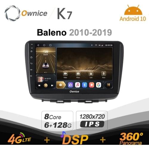 K7 Ownice 6G+128G Android 10.0 Car Radio For SUZUKI Baleno 2010 - 2019 Multimedia DVD Audio 4G LTE GPS Navi 360 BT 5.0 Carplay