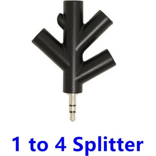CatXaa 3.5mm Aux Audio Cable Splitter 1 Male to 4 Female Tree Branch Earphone Port Share Adapter for Cellphone Notebook PC MP3