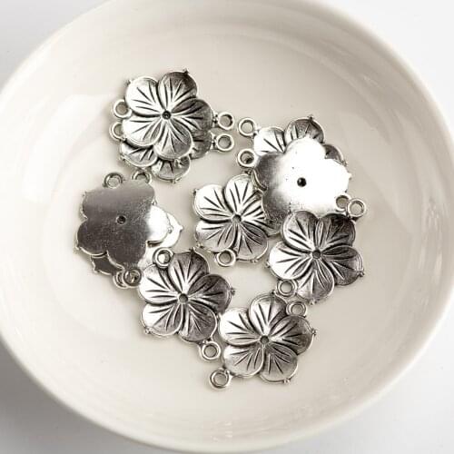 Flower DIY Alloy Pendant Needlework Accessories Charms Jewelry Findings & Components For Jewelry Making #JZ205