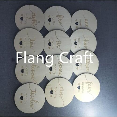 14pcs Monthly Milestone Markers Wooden Monthly Milestone Cards Baby Milestone Blocks Personalized Milestone Cards Newborn Gift