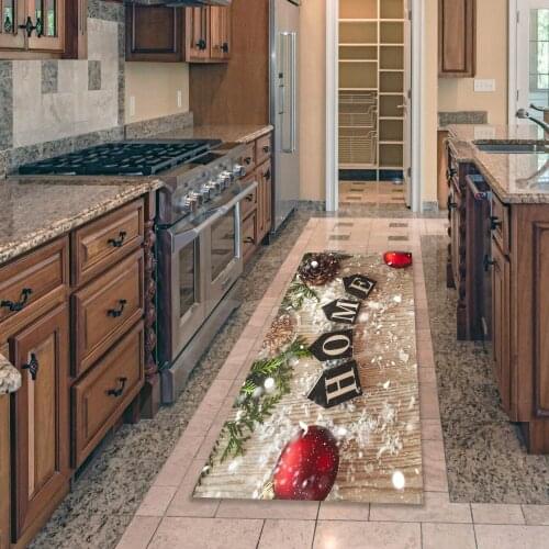 Wooden Grain Kitchen Floor Mat Bohemian Mat Carpet For Living Room Boho Decor Anti-Slip Kitchen Rug Hallway Carpet Home Decor