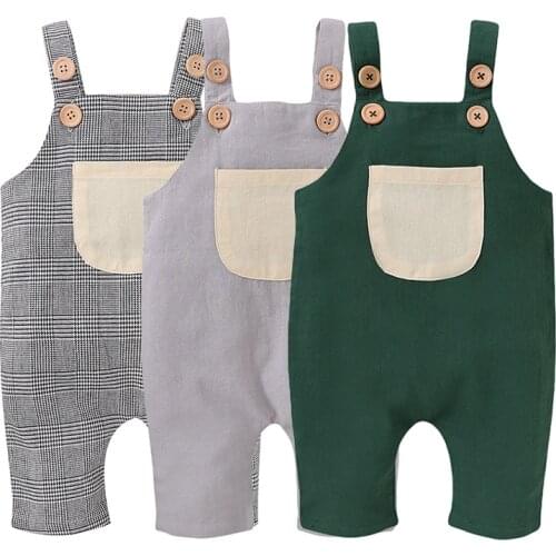 Baby Girls Elastic Suspenders Pants Infant Cotton Overalls Trousers Children Solid Color Pants Childrens Clothing